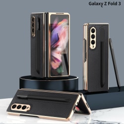 Telefonfodral S pen Hållare Läder För Samsung Fold3 Black,Samsung Galaxy Z Fold 3