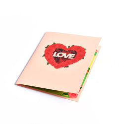 3D Alla hjärtans dag gratulationskort Roligt DIY Valentine presentpapperskort Handgjorda DIY meddelandekort A