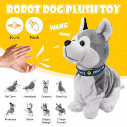 Elektronisk robothund Ljudkontroll Barn plyschleksak Interactive Bark Stand Walk Elektroniska leksaker Hund för baby