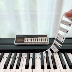 88 tangenter Piano Notes Keyboard Stickers för piano nybörjare barn Black