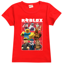 Roblox Print Tee Barn Pojkar Flickor Kortärmad sommar T-shirt Red 5-6 Years