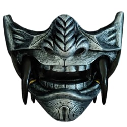 Halloween Trick Skräck Half Face Freestyle Prajna Mask Cosplay Silver