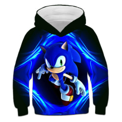 Kids Hedgehog Sonic Hooded Sweater Jacka Jacka Vinter 150cm