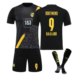 Dortmund Away Haaland fotbollsdräkter för barn för pojkar black 12-13 Yeays