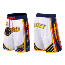 NBA Warriors Curry Full Broderade Basket Cropped Byxor White M