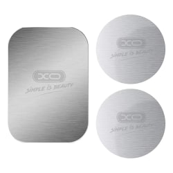 XO 3-Pack Magnetiska Plattor till magnetiska tillbehör Silver