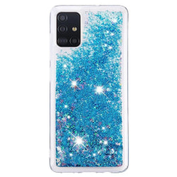 Liquid Glitter Skal för Samsung Galaxy A42 5G - Blå Blå