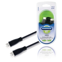 Bandridge Premium HDMI-kabel 1 Meter 4K-Stöd 3D-stöd Svart