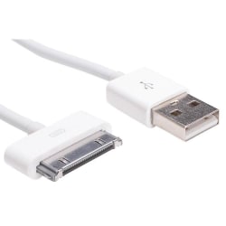 Akyga iPhone 4/4s/iPad Laddare Apple 30-Pin Kabel Vit