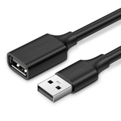 Ugreen USB 2.0 Förlängning USB A Hane till A Hona 1m Svart