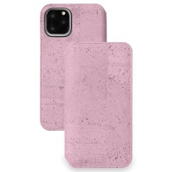 Krusell Birka Plånbokssfodral iPhone 11 Pro Ekologisk Kork Rosa