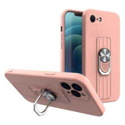 iPhone SE 2022/2020/8/7 Silikonskal Ringhållare - Rosa Rosa