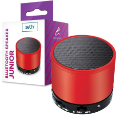 Setty Bluetooth Högtalare - Mikrofon & Micro-SD Röd