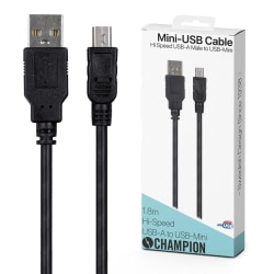 Champion Mini-USB kabel 1.8M Svart Svart
