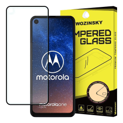 Motorola One Action Härdat Glas Heltäckande Skärmskydd Transparent