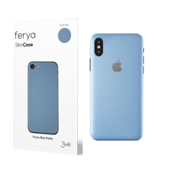 3MK Ferya SkinCase til iPhone X Plus Skin - Frosty Blue Matte Blue