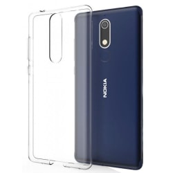 Nokia 5.1 Plus Cover - Gennemsigtigt Silikone Cover Transparent