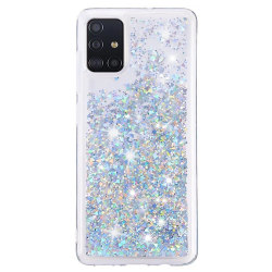 Liquid Glitter Skal för Samsung Galaxy S10 Lite  - Silver Silver