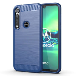 Motorola Moto G8 Plus Skal - Carbon Series, Navy Blå