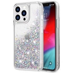 Liquid Glitter Skal för iPhone 12 Mini - Silver Silver