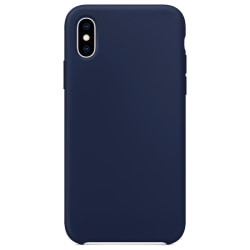 Silikonskal till iPhone XS/X  - Mörkblå Blå