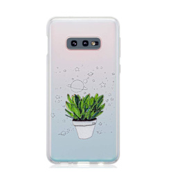 uSync Samsung Galaxy S10 - Design Skal - Plant Transparent