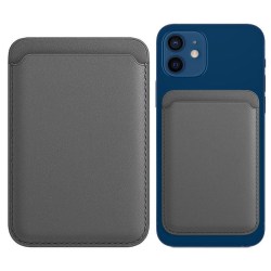 uSync Smart Wallet Korthållare för iPhone/Android Läder grå