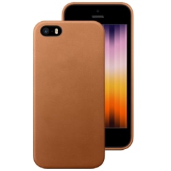 Läderskal till iPhone SE 2022 Sadelbrun - Äkta Läder Brun