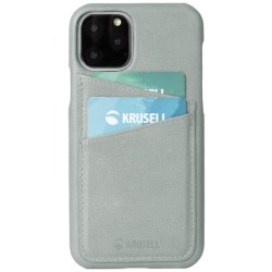 Krusell Sunne 2 Card Cover iPhone 11 Pro Max - Äkta Läder grå