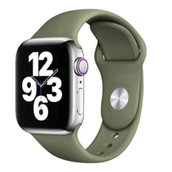 Silikonband (S/M) för Apple Watch 42/44/45mm - Khaki Grön S/M