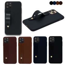 Läderskal iPhone 11 med Ringhållare - 4 Färger Mörkbrun