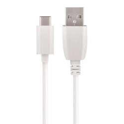 USB-C Kabel 2M Extra lång för Samsung/Huawei/Sony M.fl. 2A Vit