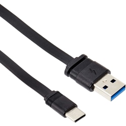 Proda Kraftig USB-C Laddare Platt Quick Charge 3A - 1m Svart