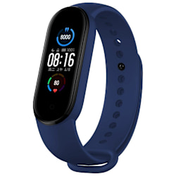 Xiaomi Mi Band 5/6 Armband - Navy Blue Silikon Blå one size