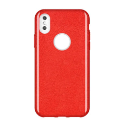Gradient Glitter 3in1 -kotelo Samsung Galaxy S10E:lle - punainen Red