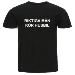 T-shirt - Riktiga män kör husbil Black Storlek L