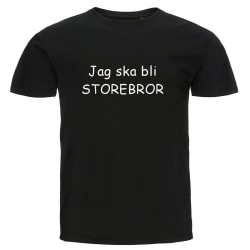 Barn T-shirt - Jag ska bli storebror, Svart Black Storlek 90-100