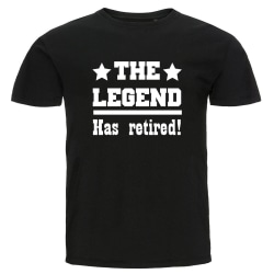 T-shirt - The legend has retired Black Storlek XL