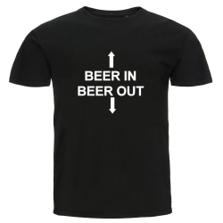 T-paita - Olut sisään, olut ulos Black L