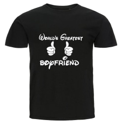 T-shirt - World's greatest boyfriend Black Storlek L