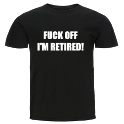 T-shirt - Fuck off, jeg er pensioneret Black XXL