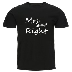 T-shirt - Mrs always Right Black S