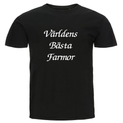 T-shirt - Världens bästa farmor Black S