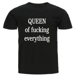 T-shirt - Queen of fucking everything Black Storlek XL