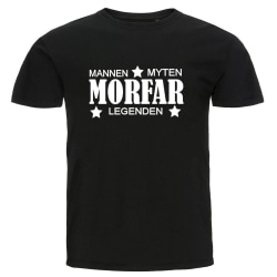 T-shirt - Morfar - Mannen, myten, legenden Black L