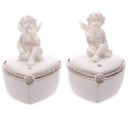 2 st Smyckeskrin - Vita änglar