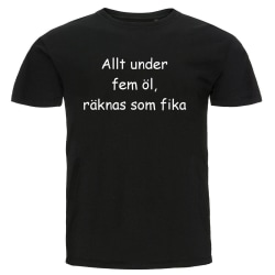 T-shirt - Allt under fem öl Black L
