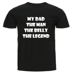 T-paita - Isäni, mies, vatsa, legenda Black Storlek M