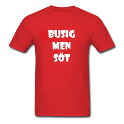 Barn T-shirt - Busig men söt Red "Röd"
"110-120"