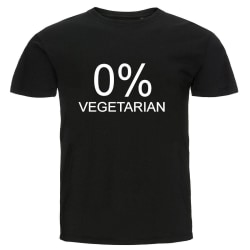 T-paita - 0% kasvissyöjä Black S